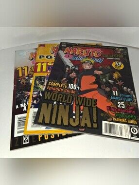 Naruto Collector Magazine  2009 & 2 Naruto Posterzine Magazines 2002